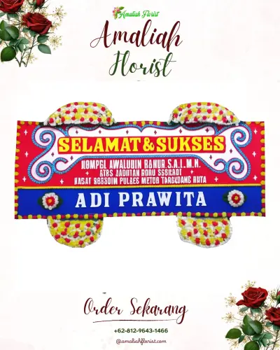 Karangan Bunga Ucapan Selamat di Sako
